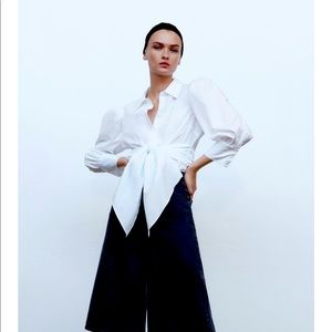 Zara Voluminous Poplin Blouse